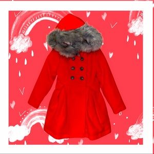 Nwot Cat & Jack Red Winter Coat